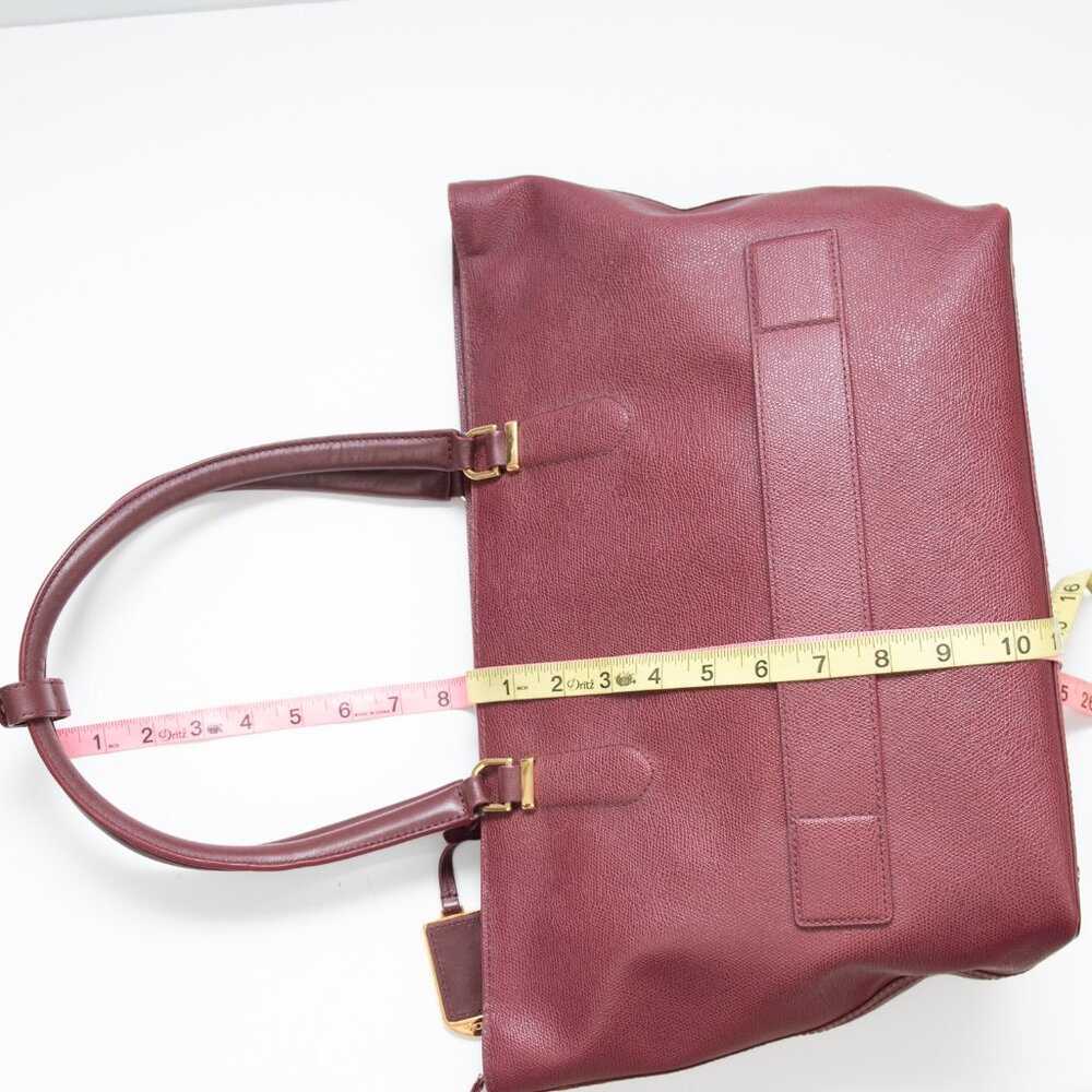 Tumi Sinclair Travel Tote Canvas Coated With Continental Wallet Work Burgundy - Picture 6 of 15